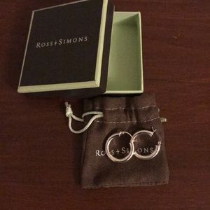 Never worn Ross Simons sterling silver hoops 1 in.